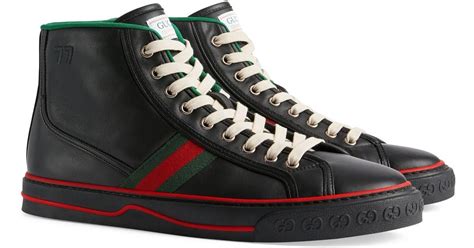 gucci tennis 1977 black|Gucci tennis 1977 high top.